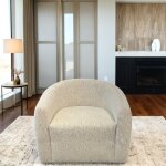 Garner Barrel Swivel Chair | Pearl - Image 5