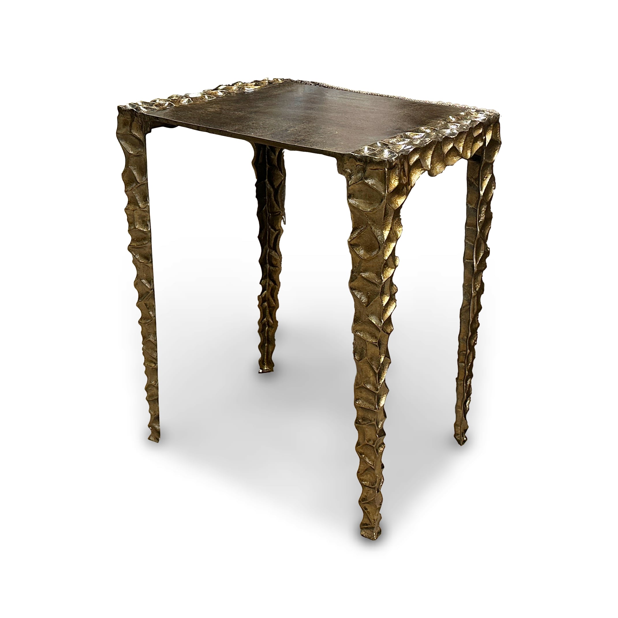 Imprint Antique Brass Side Table
