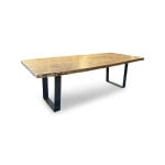 Live Edge Cityscape Trestle Dining Table