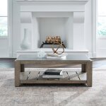 Tile-Top Open Shelf Cocktail Table - Image 2