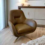 Aleah Leather Swivel Chair - Image 3