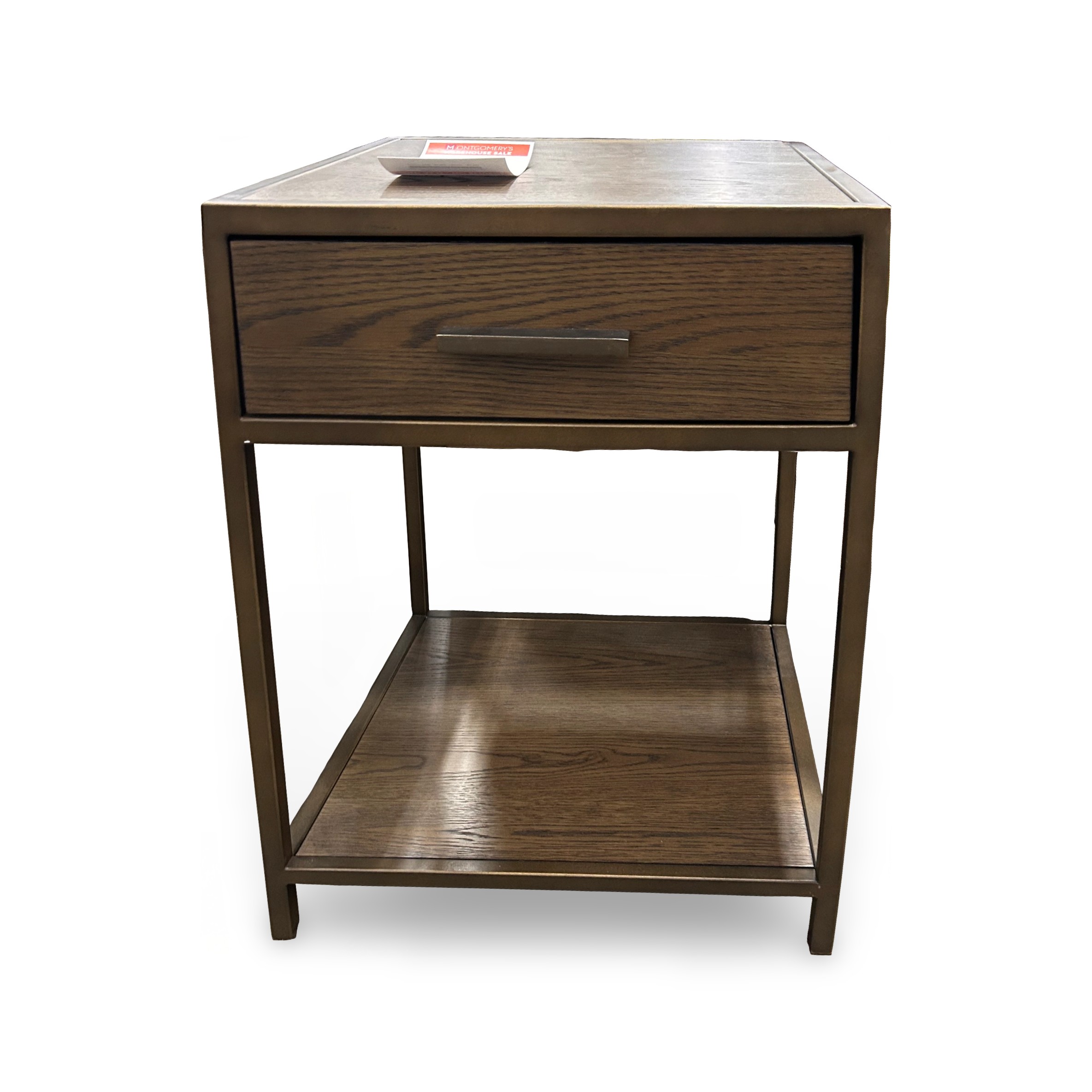 Modern 1-Drawer Nightstand with Shelf
