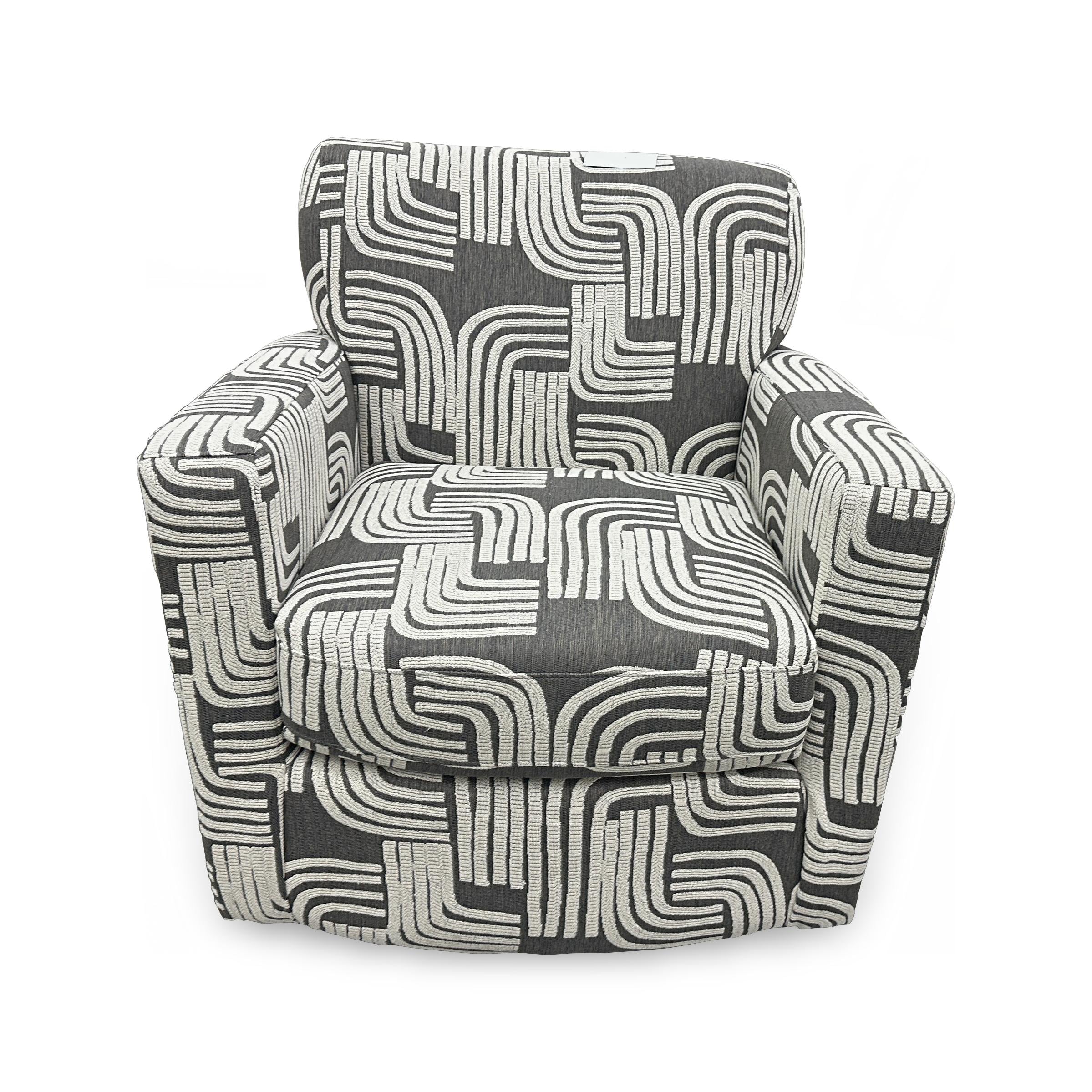 CHRSWCMF8931 (1) Patterned Swivel Chair - Image 1