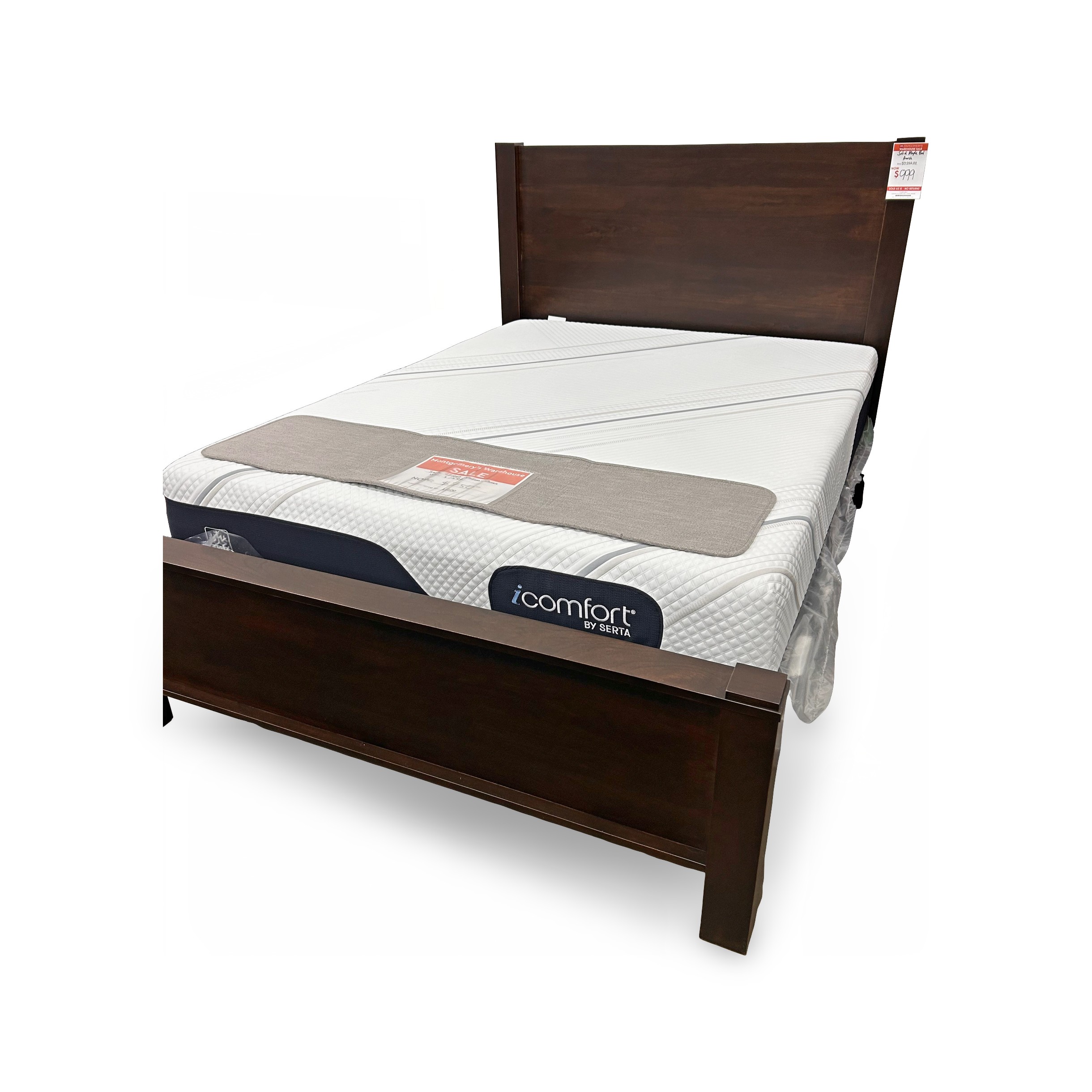 Cherry Smoke Panel Bed | Queen
