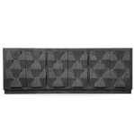 Black Tea Geometric 90" Console Cabinet