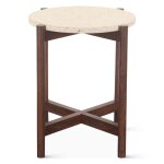 Abstract 18" Stone Top Side Table - Image 2