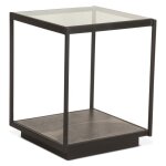 Moab 18" Glass Top Cube End Table