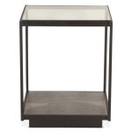 Moab 18" Glass Top Cube End Table - Image 2
