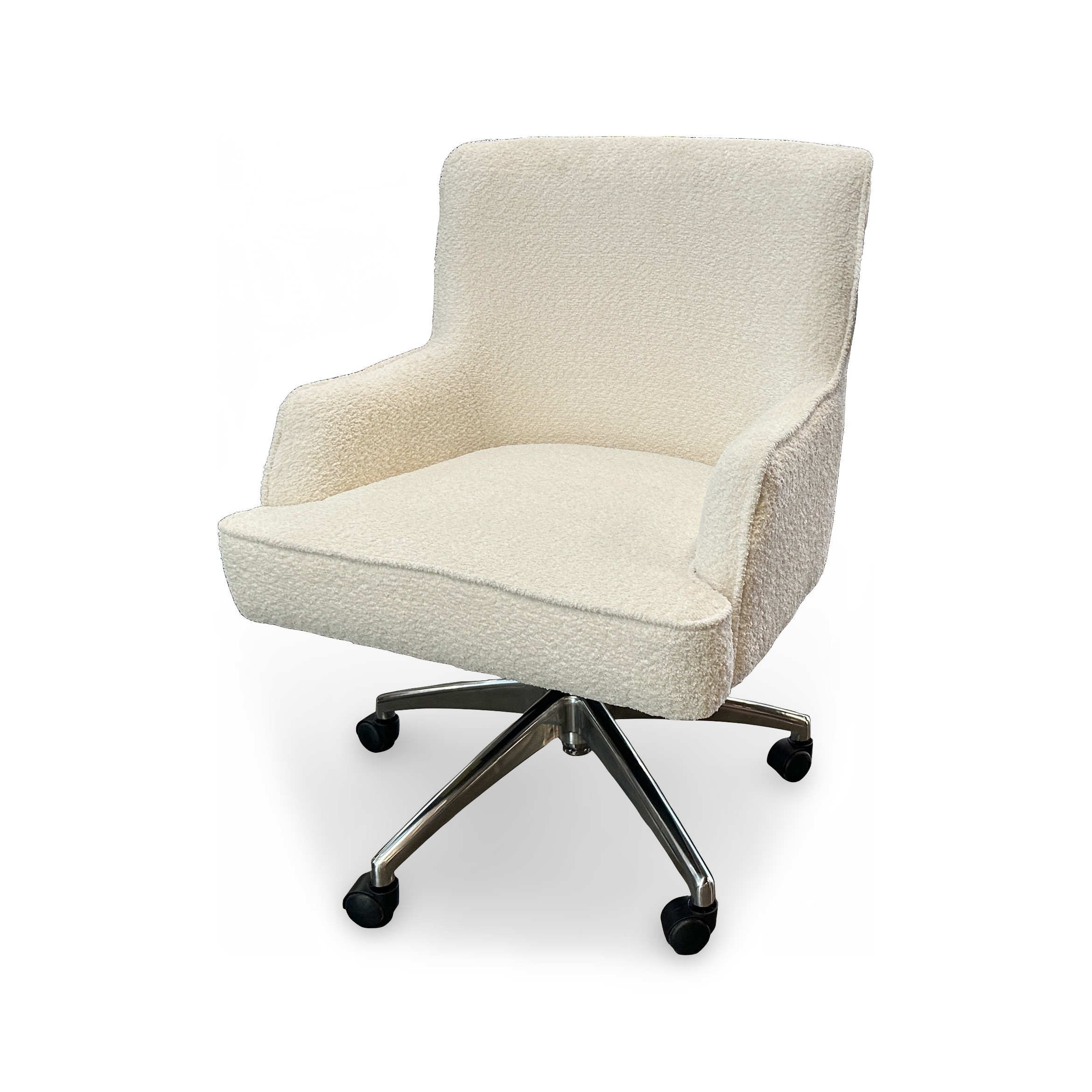 Ivory Fur Desk Chair