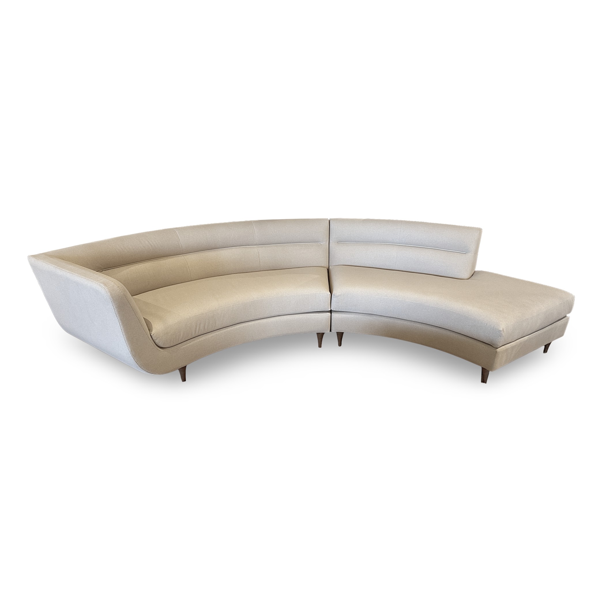 Melo Curved 2-Piece Sectional Sofa-ALEAMENLO2PC -ALEAMENLO2PC 1 Melo Curved 2-Piece Sectional Sofa - Image 1