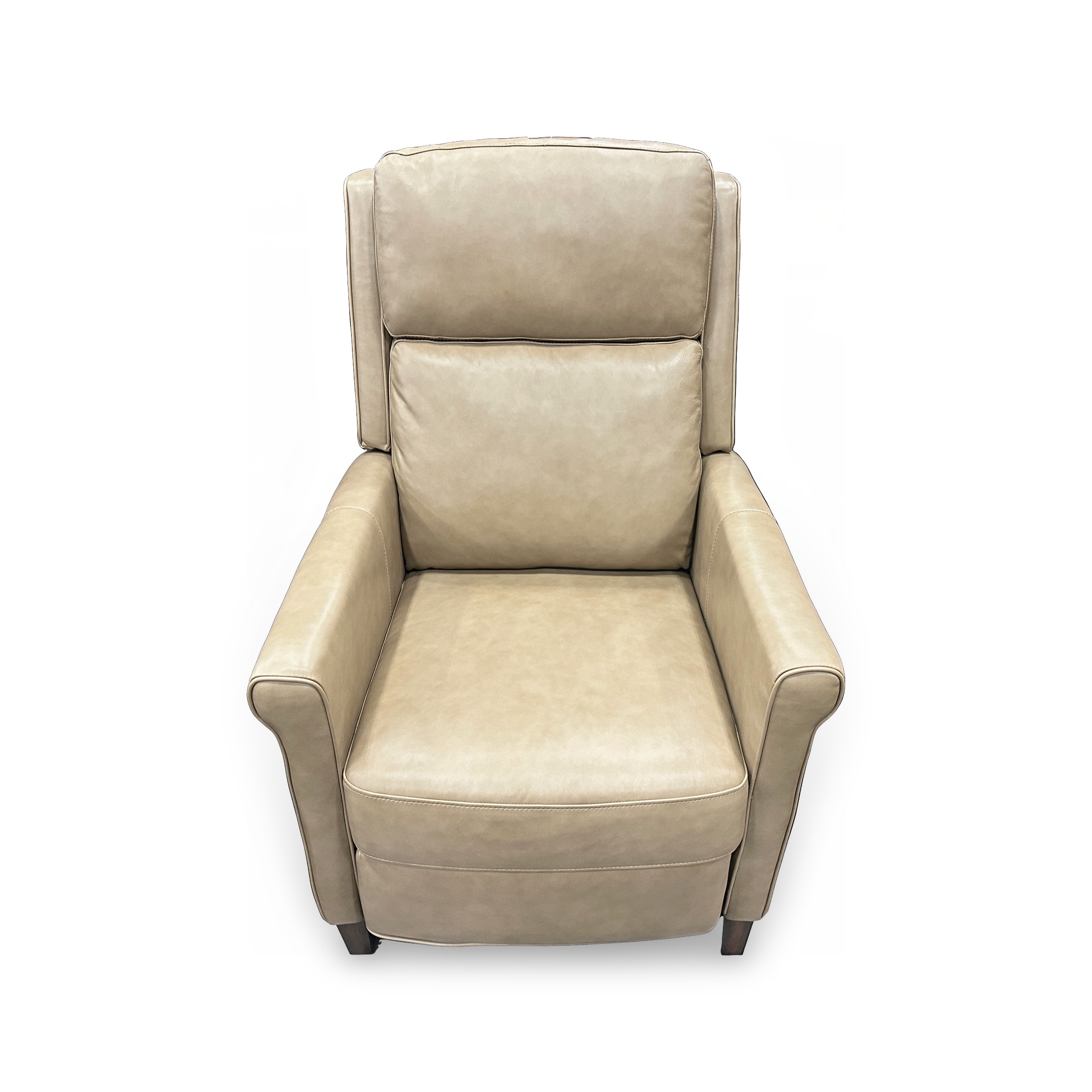 RECRECMF8874-RECRECMF8874 High Leg Push Back Leather Recliner - Image 1