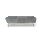 York 55" Suede Accent Bench - Image 2