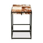 Cowhide 17" Backless Counter Stool - Image 2