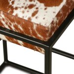 Cowhide 17" Backless Counter Stool - Image 4
