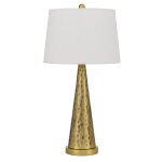 Antique Hammered Brass Table Lamp