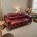 Brookes Modern Leather Sofa - Image 5
