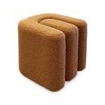 Copper Boucle Accent Ottoman