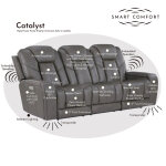 Catalyst Triple Power Home Theater Immersive Sofa in Leather - Image 2