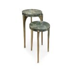 Malachite Top Round Nesting Tables | Set of 2