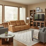 Madrid Powered Reclining Leather Sofa | Ginger - Image 5