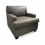 Martina Leather Track Arm Chair