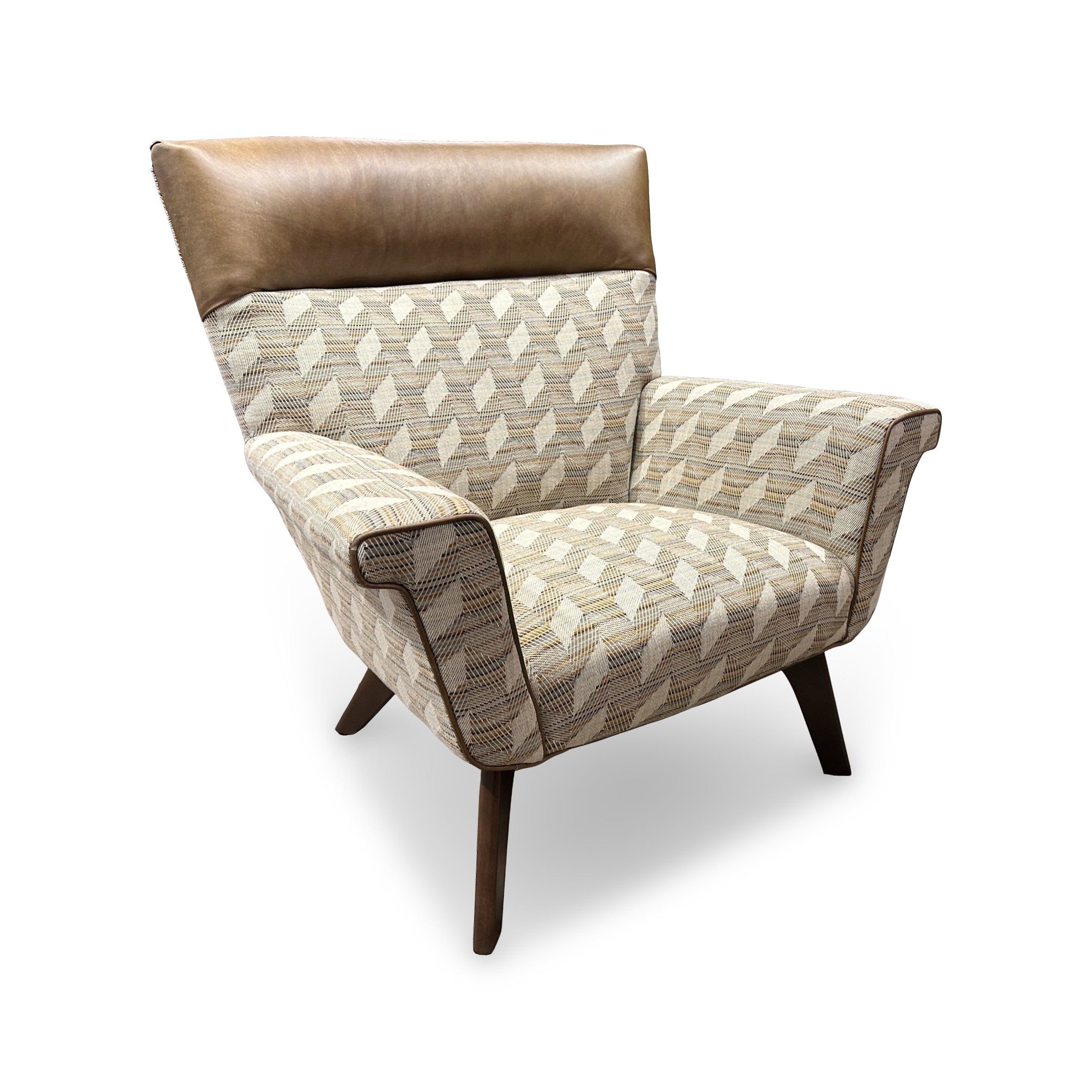 Pecan Two-Tone Cover Accent Chair