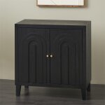 Art Deco 2-Door Wood Cabinet - Image 2