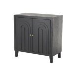 Art Deco 2-Door Wood Cabinet
