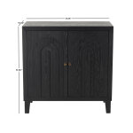 Art Deco 2-Door Wood Cabinet - Image 5