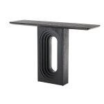 Minimal Carved Pedestal Console Table - Image 2
