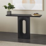 Minimal Carved Pedestal Console Table - Image 4