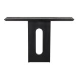 Minimal Carved Pedestal Console Table - Image 3
