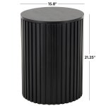 Blackwood Reeded Round End Table - Image 5