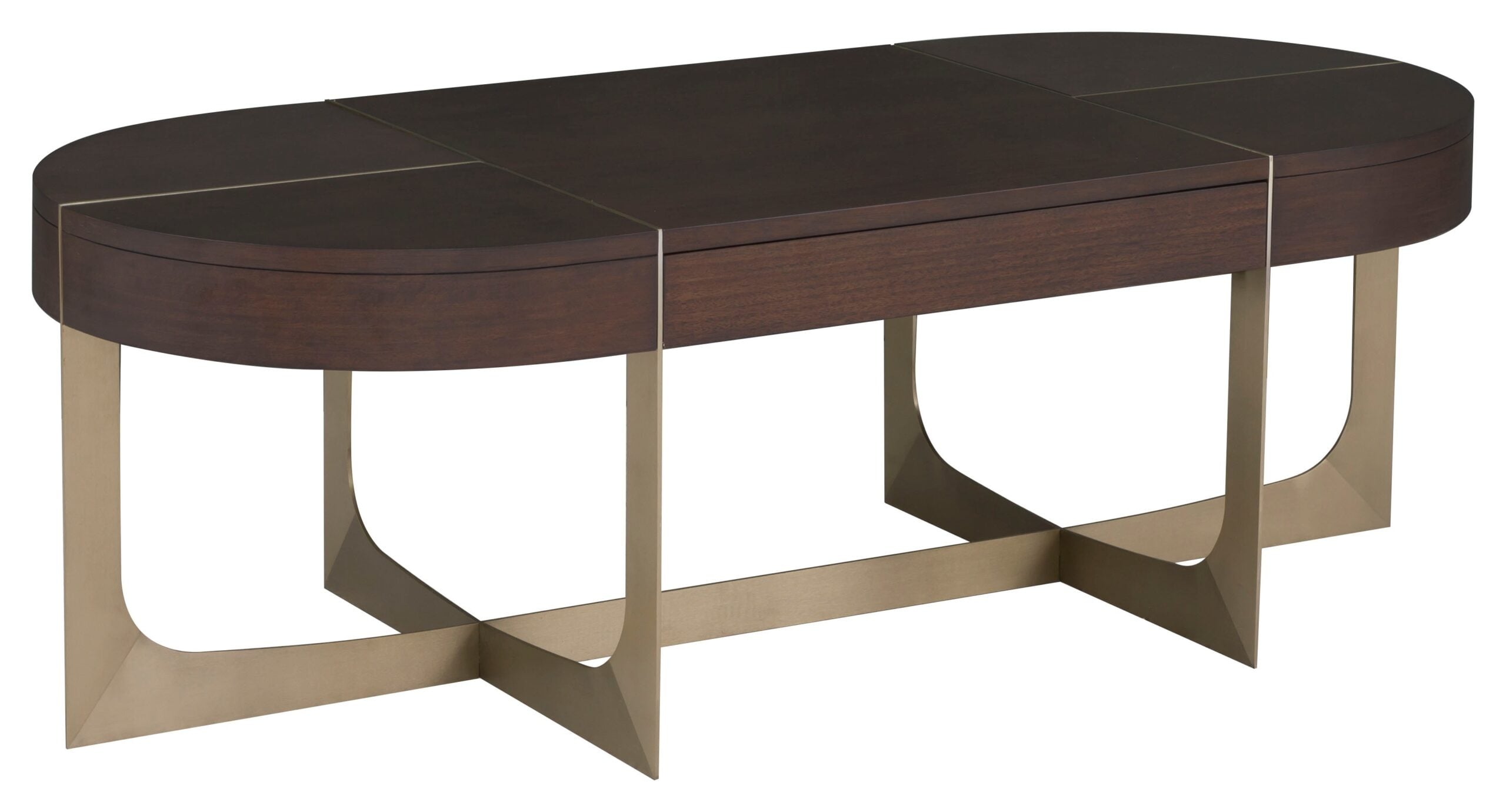 6360-13_1 Smoked Stone Oval Cocktail Table - Image 1