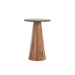 Modern Brown Acacia Small Accent Table