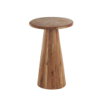 Modern Brown Acacia Small Accent Table - Image 2