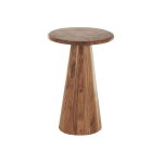 Modern Brown Acacia Small Accent Table - Image 3