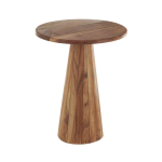 Modern Brown Acacia Medium Accent Table - Image 2