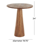 Modern Brown Acacia Large Accent Table - Image 2