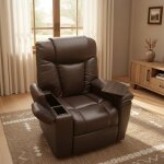 Umber Medium Powered Lift Recliner with Built-in Heating - Image 6