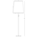 Polished Nickel Floor Lamp | Taupe - Image 2