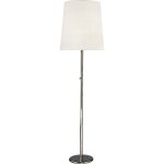 Polished Nickel Floor Lamp | White