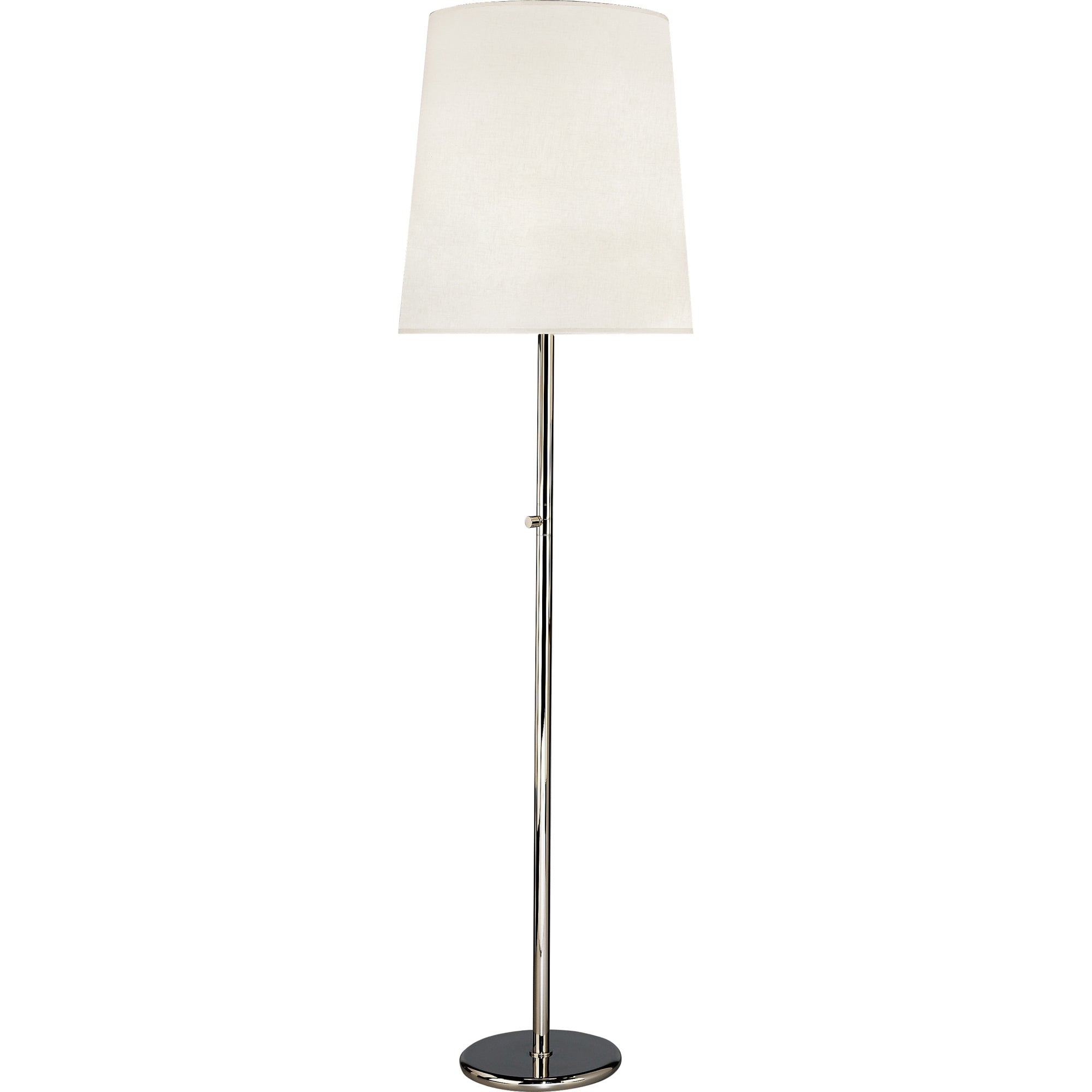 Polished Nickel Floor Lamp | White