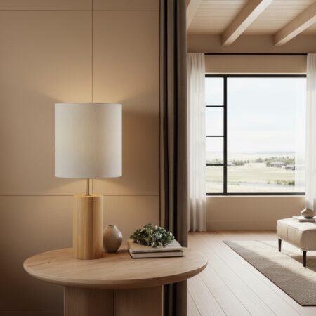 Image is used in the background of the button that links to the Table Lamps product category.