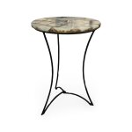 Cream Agate Top Side Table