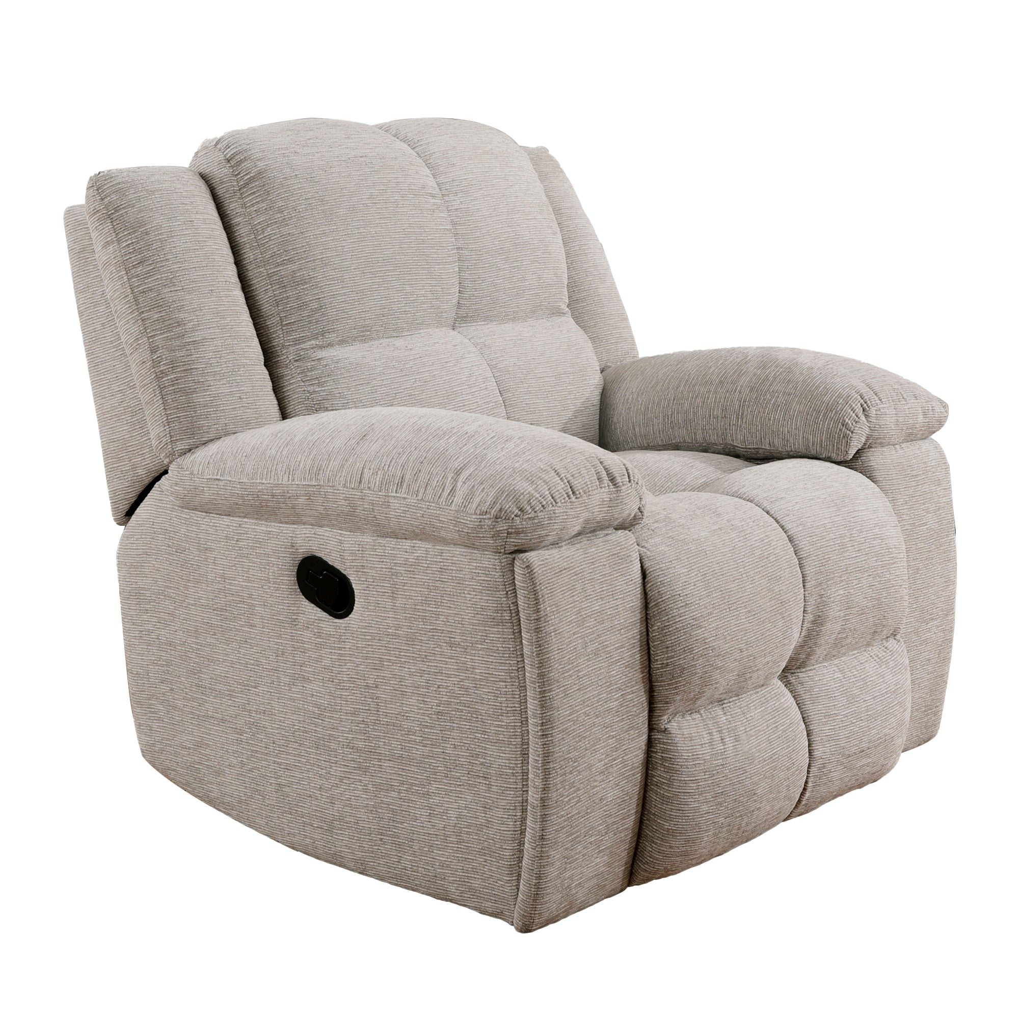 Taupe Manual Pillow Recliner