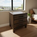 Mocha 3-Drawer Nightstand - Image 4