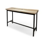 Petrified White Wood Console Table