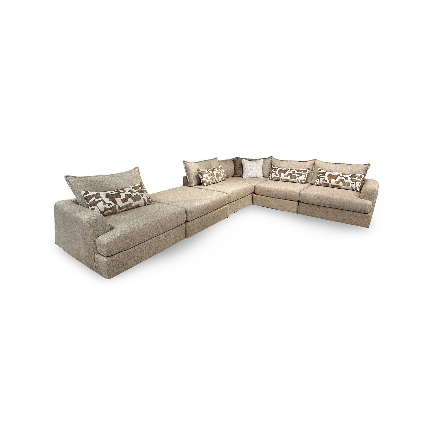 Tailored 6-Piece Sectional with Ottoman