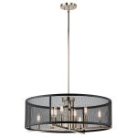 8-Light Metal Drum Chandelier - Image 3